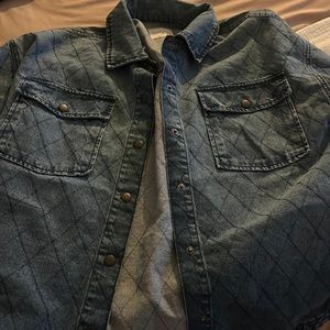 Quilted Denim Shacket